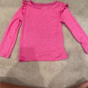 Jumping Beans Pink Ruffle Long Sleeve Tee